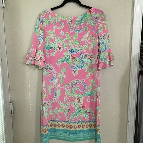 Pappagallo Summer dress size small midi bell sleeves comfort laganlook - Picture 2 of 4